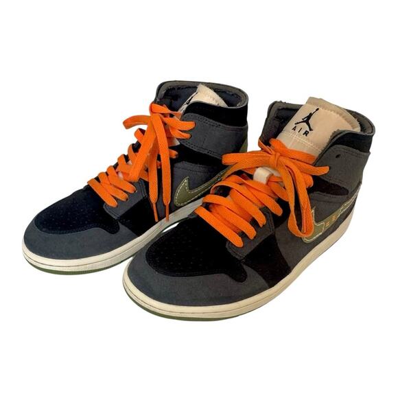 NIKE AIR JORDAN 1 Mid SE Craft Shoes FD6817-003 Anthracite Light Olive Men’s 8 - Picture 5 of 13